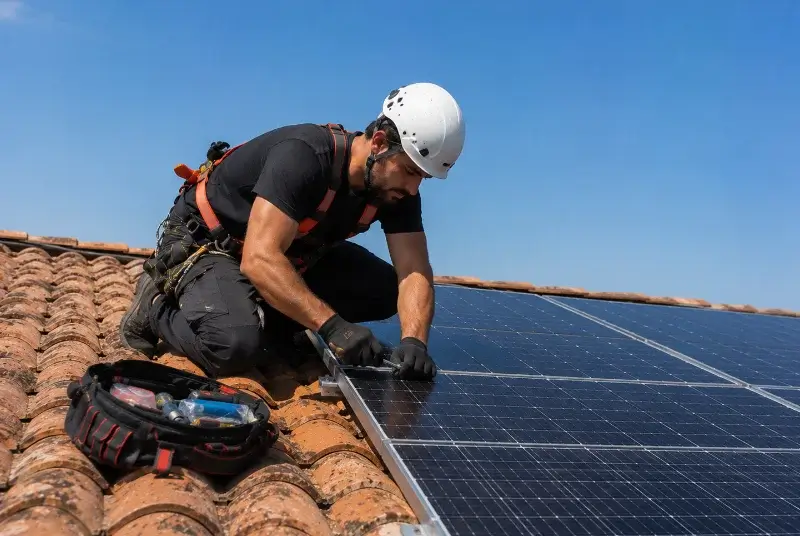 Maintenance et monitoring de panneaux solaires à Fozières