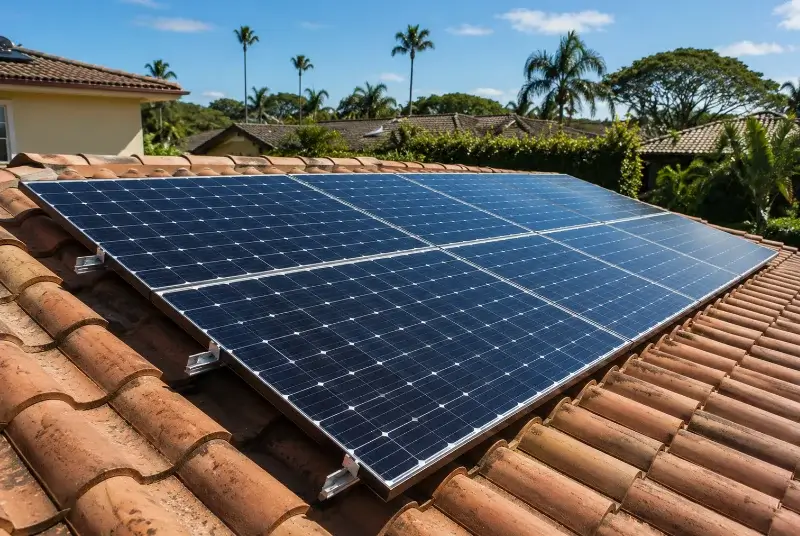 Installation de panneaux solaires à Fozières